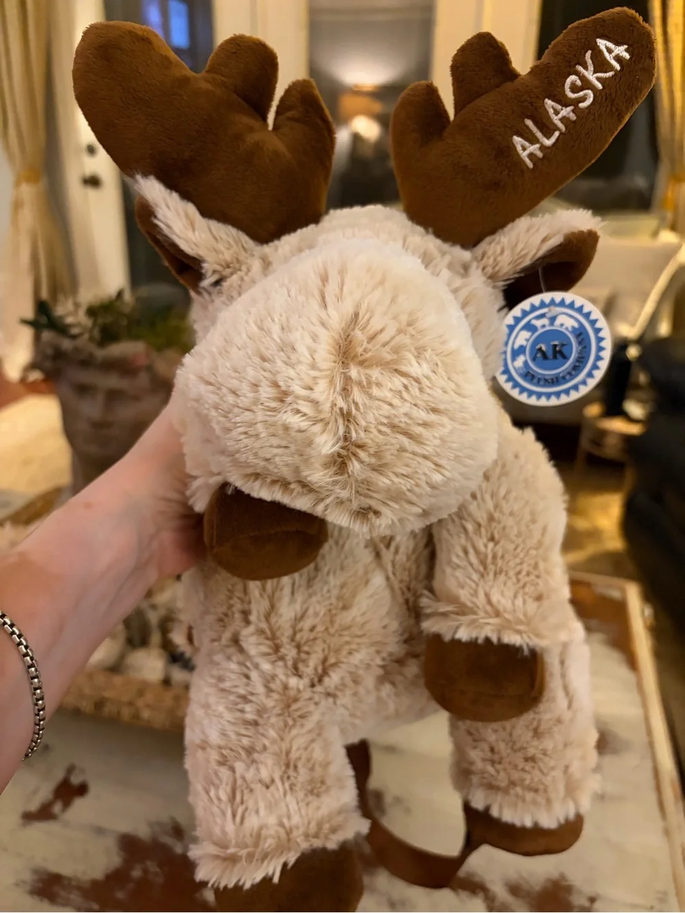 NWT Alaska Plush Moose Stuffed Animal backpack